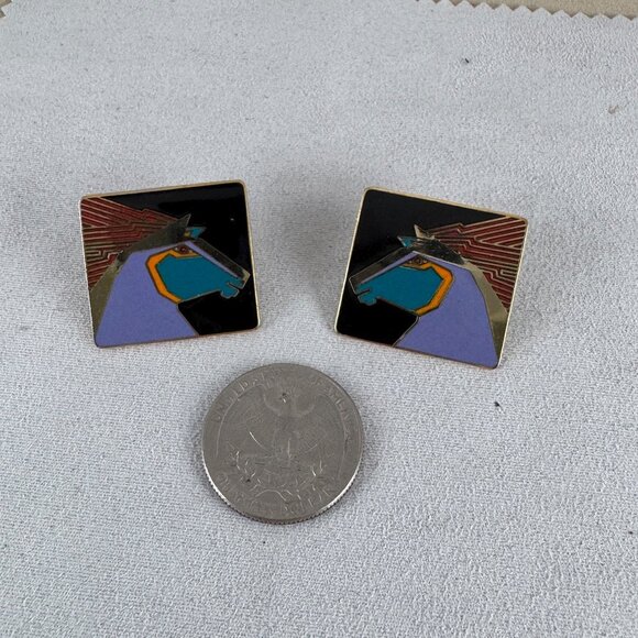 Rare Vintage Laurel Burch Equus Horse Drop Earrings - Picture 4 of 5
